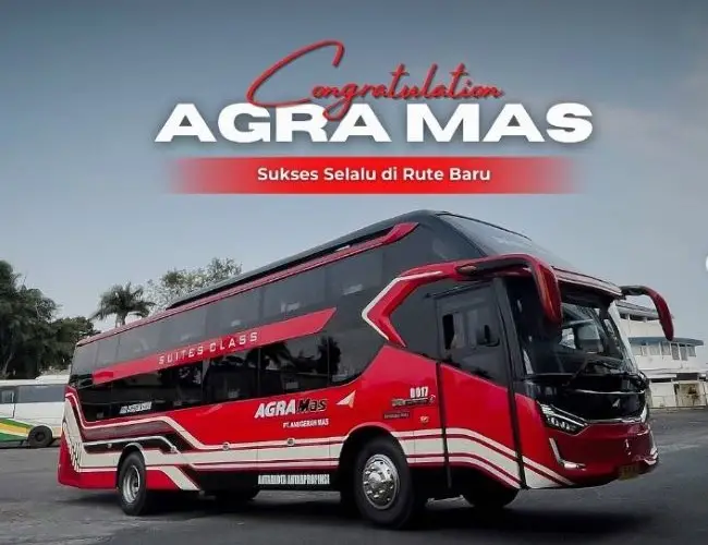 Agra Mas Sleeper Bus dari Surabaya ke Jakarta 📷 Gambar dari Agra Mas Instagram